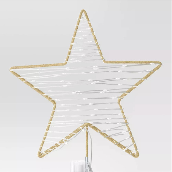Light Up LED Champagne Star Twinkling Christmas Tree Topper 12" Warm Dewdrops - Picture 5 of 5
